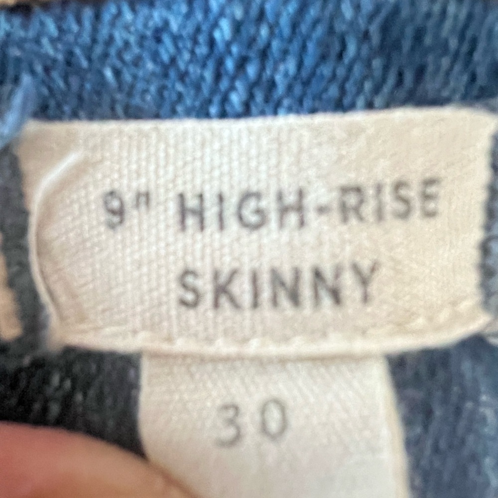 Size 30 Madewell 9” high rise Ankle skinny side slit Jeans - Picture 6 of 11